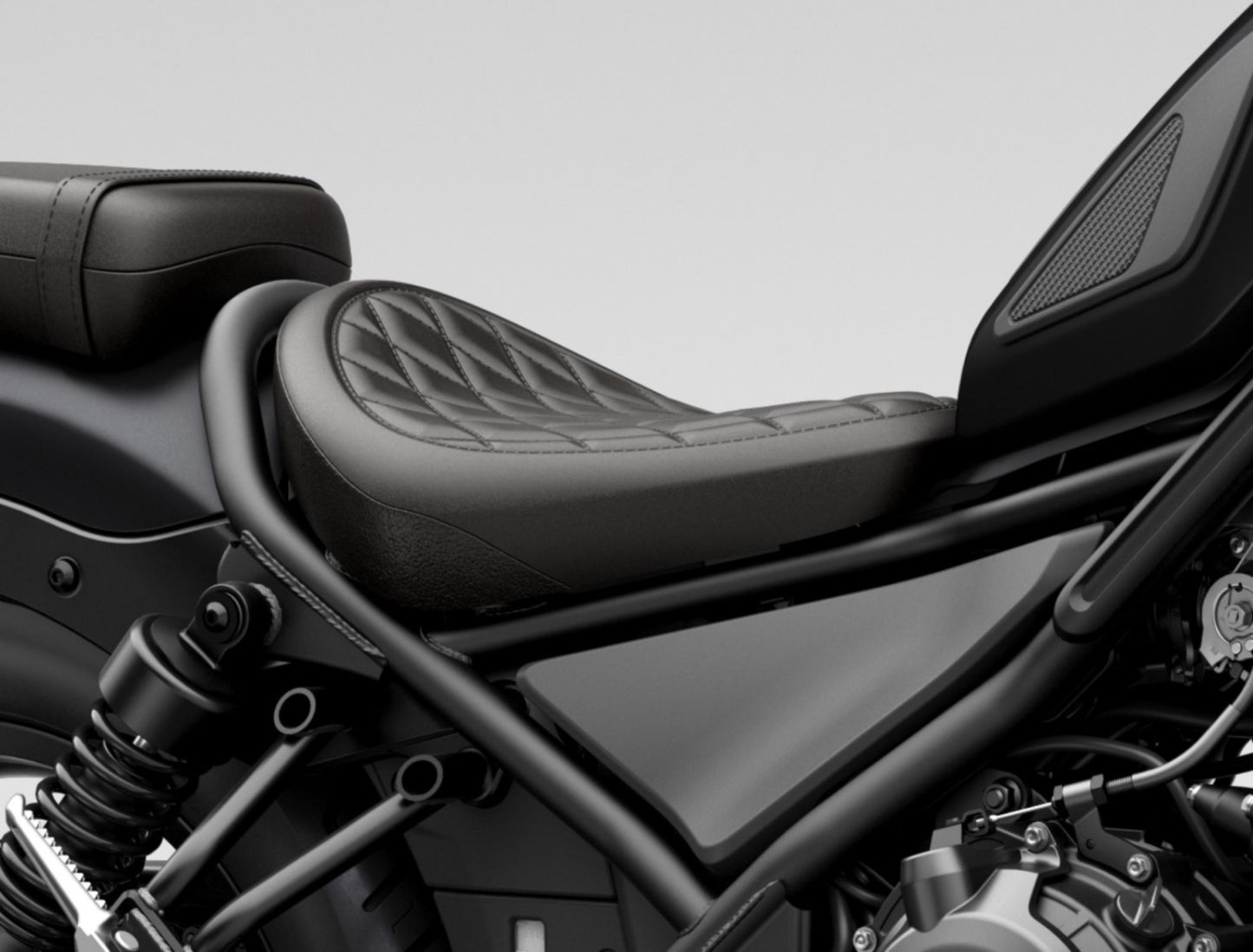 Honda CMX500 Rebel Diamond Stitched Main Seat - Black 08R70-K2Y-J40ZB