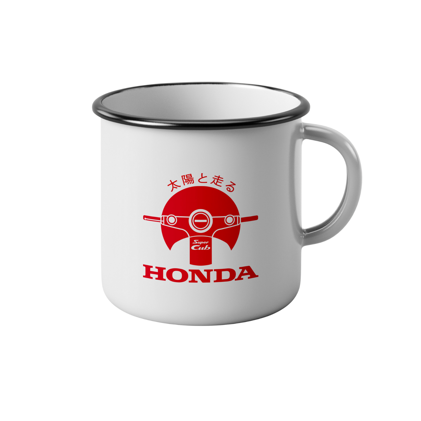 Honda Heritage Super Cub Metal Mug White