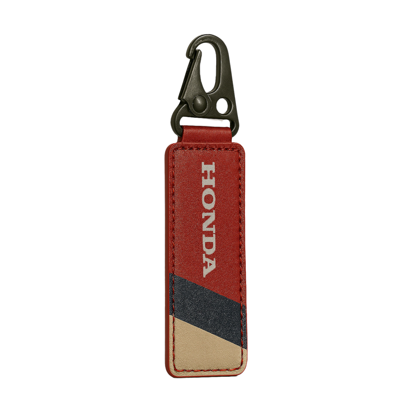 Honda Heritage Leather Keyring Tricolour
