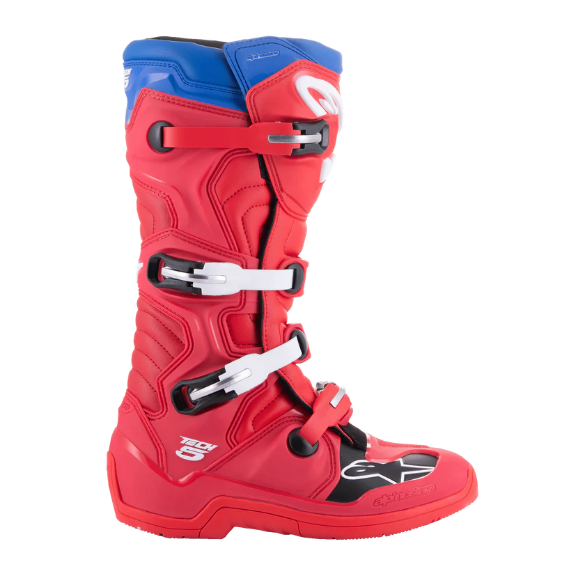 Alpinestars Tech 5 Boots - Red/White/Blue image 1