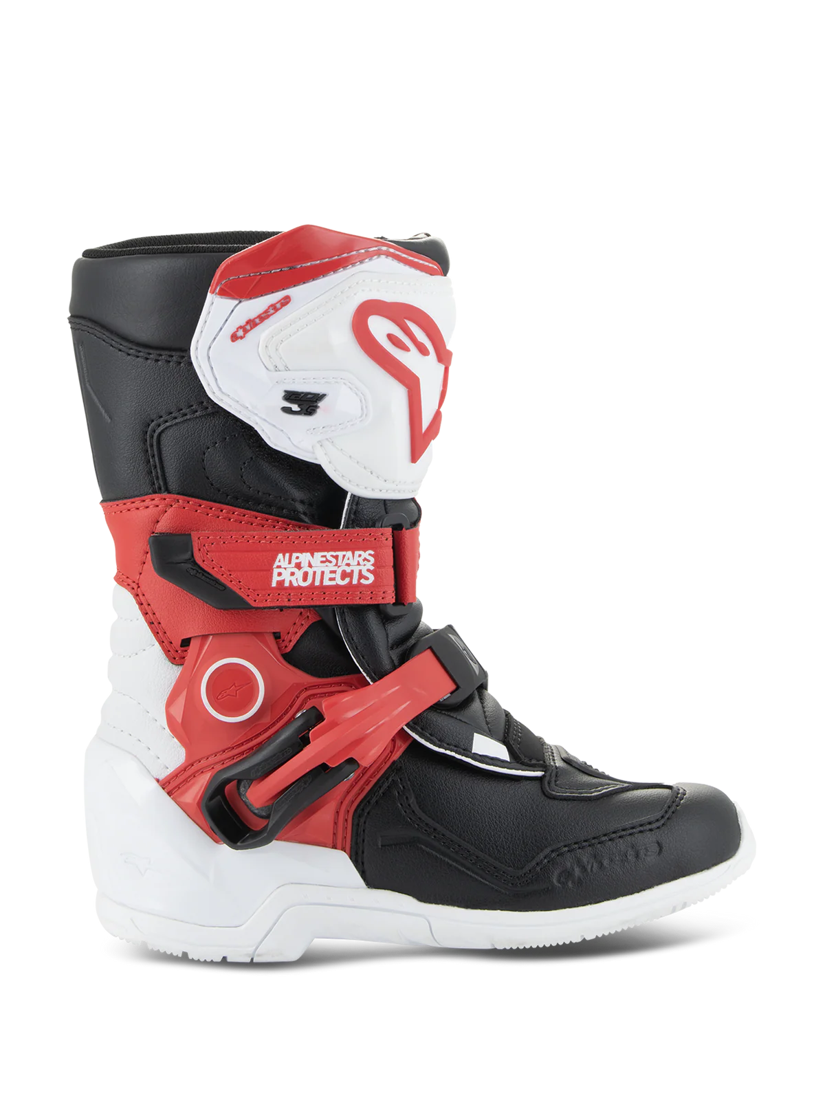 Alpinestars Tech 3S - Kids Boots - White Black Bright Red