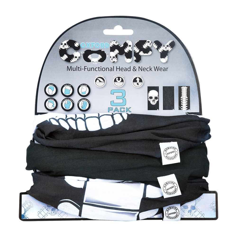 OXFORD - Comfy Neck Tube - 3 Pack Skeleton 3