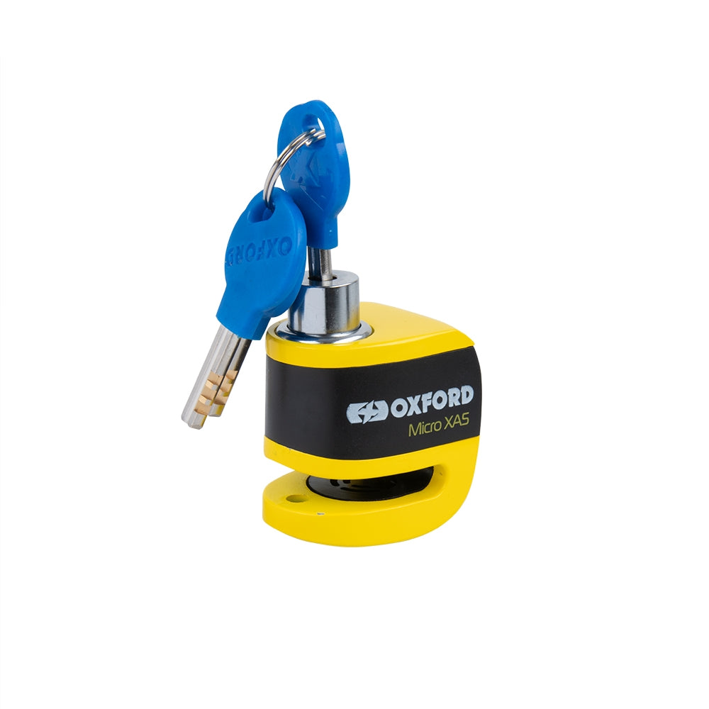 Oxford Micro XA5 Yellow - ALARM Disc Lock 5MM