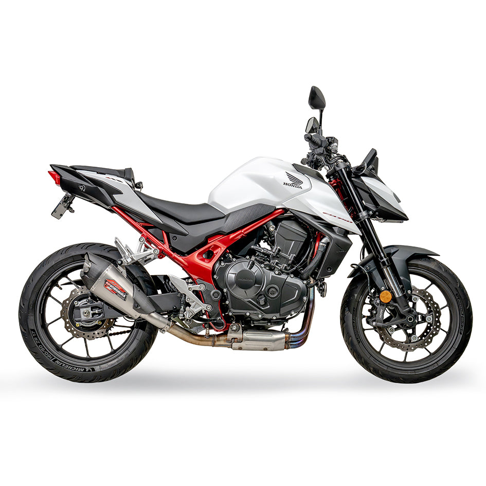 Yoshimura Stainless AT2 Slip-on With Carbon End Cap - CB750 HORNET 23>