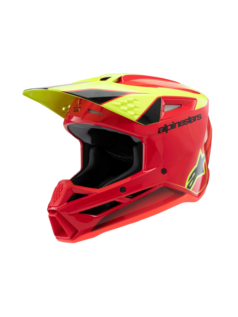 Alpinestars KIDS SM3 Helmet - FRAY Red/Yellow Fluro/Black image 0