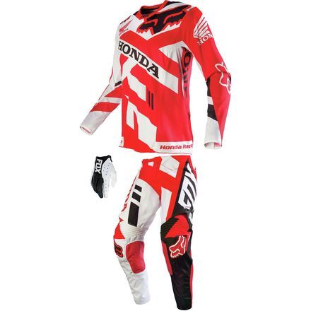Fox MotoX Jersey - Honda Wht/Red image 2