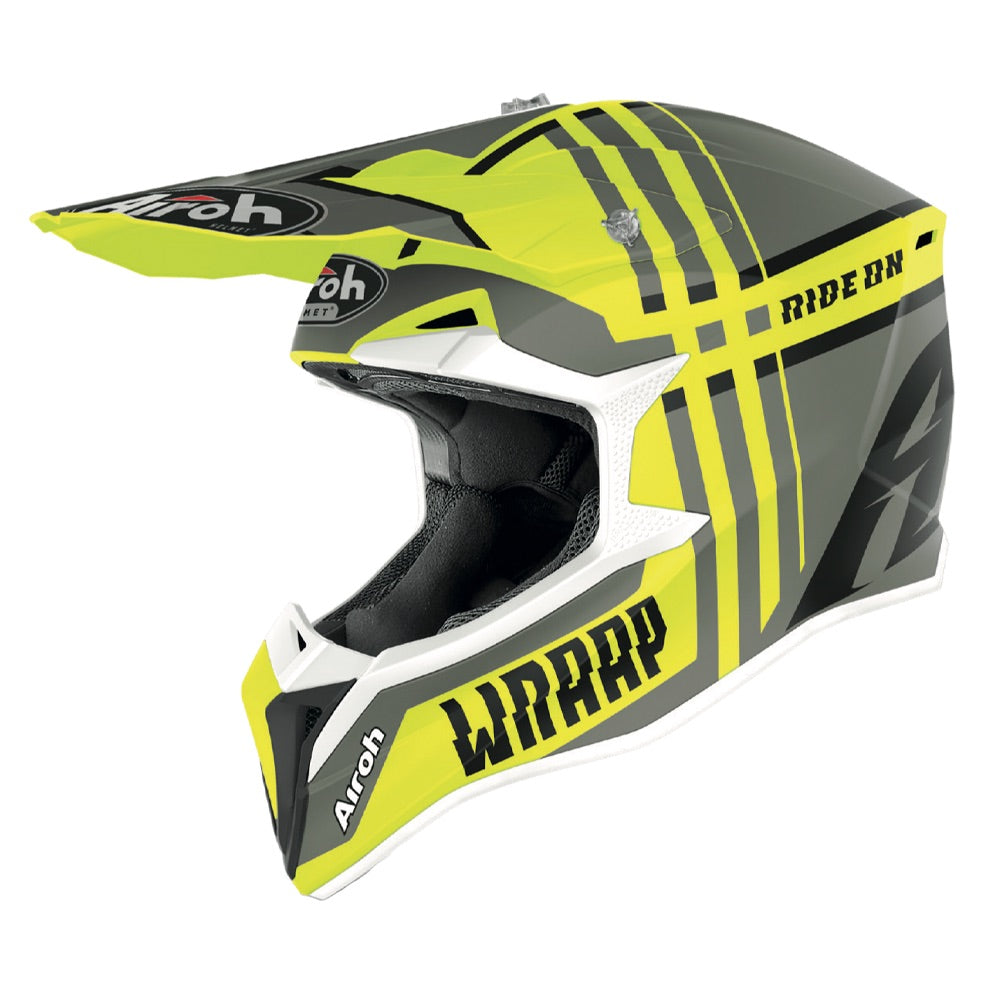 Airoh Wraap MotoX Helmet - Broken Yellow Matt image 0