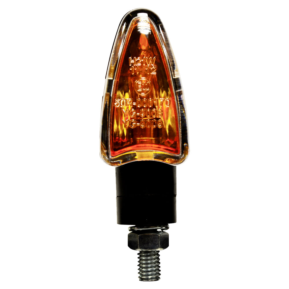 Oxford Mini Arrow Bulb Indicators - Black Short Stem Clear Lens image 1