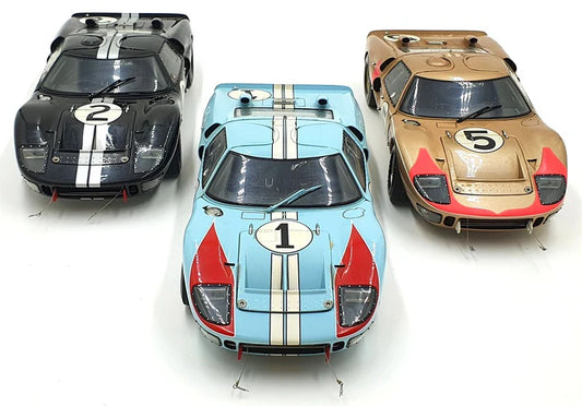 Exoto 1/18 Scale Diecast Cars RLG18SC2 Ford GT40 Le Mans Gift Set 1-2-3 Finish 1966