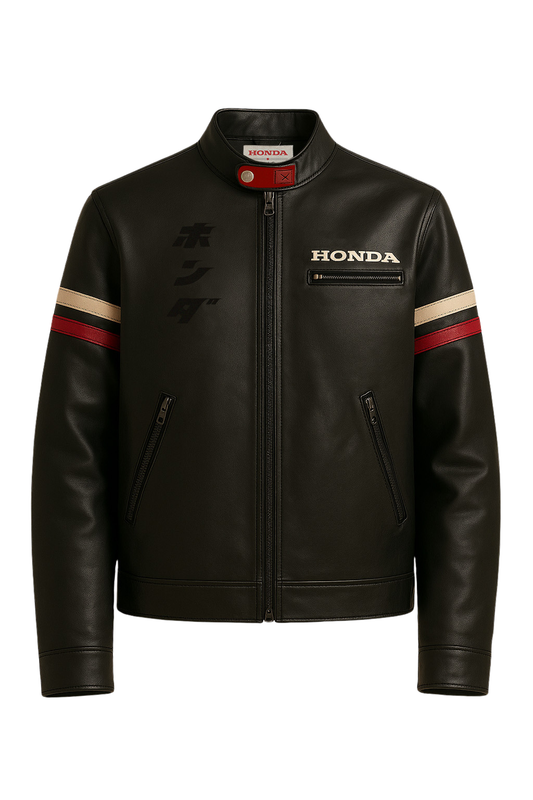 Honda Heritage Leather Jacket Black
