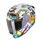 Scorpion EXO JNR Helmet - FUN White/Blue image 0