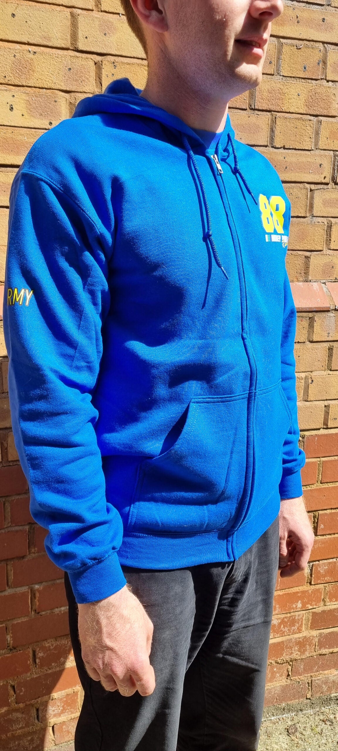 Mikey Doble Racing 88 - Zip Hoodie Blue/Fluro image 6