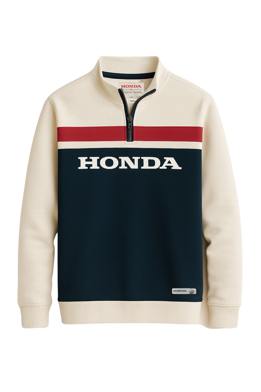 Honda Heritage Quarter Zip Sweatshirt Tricolour