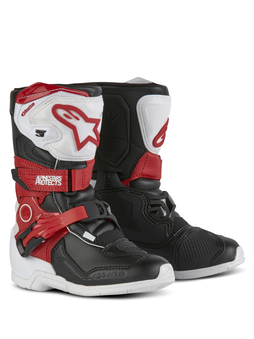 Alpinestars Tech 3S - Kids Boots - White Black Bright Red
