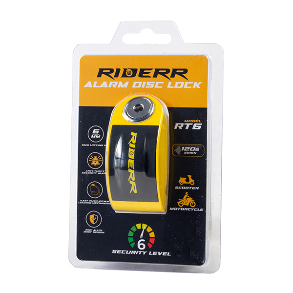 Riderr - RD6 Alarm Yellow - 6MM Lock Pin