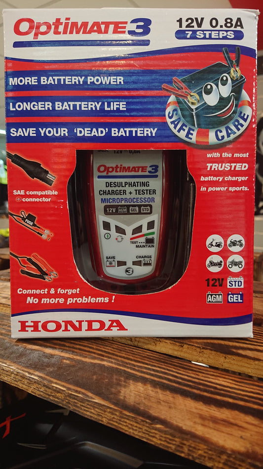 Honda OptiMate 3 - 12V Battery Charger/Optimiser image 0