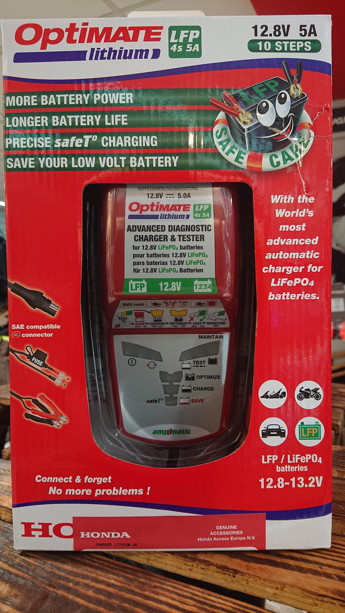 Honda OptiMate Lithium - 5A 12V Battery Charger/Optimiser - Doble
