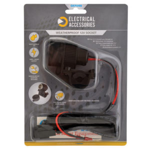 Oxford 12v Accessory Plug Socket and 1.2 Meter 10A Fused Loom