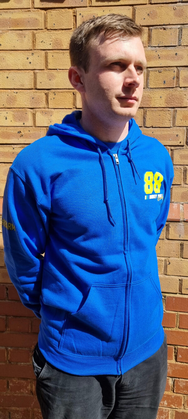 Mikey Doble Racing 88 - Zip Hoodie Blue/Fluro