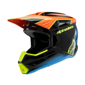 Alpinestars KIDS SM3 Helmet - FRAY Orange/Blue/Yellow Fluro