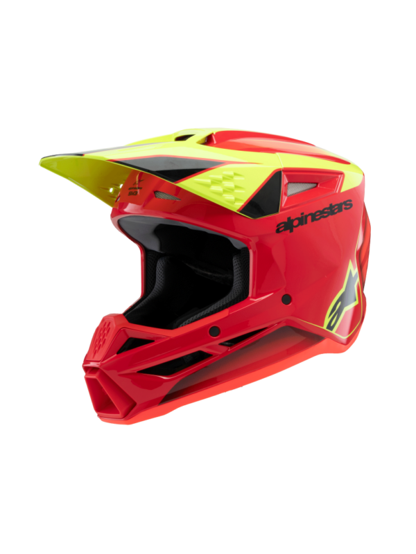 Alpinestars KIDS SM3 Helmet - FRAY Red/Yellow Fluro/Black